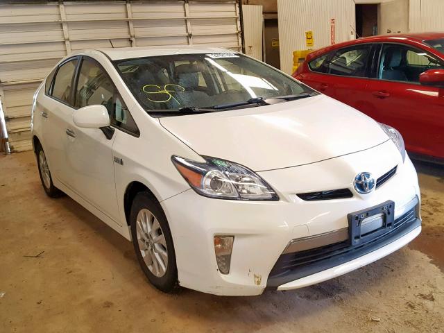 JTDKN3DP5D3047581 - 2013 TOYOTA PRIUS PLUG WHITE photo 1