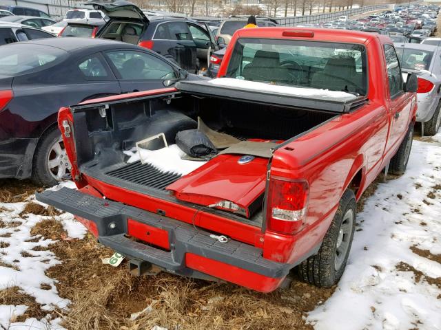 1FTYR10D29PA14584 - 2009 FORD RANGER RED photo 4