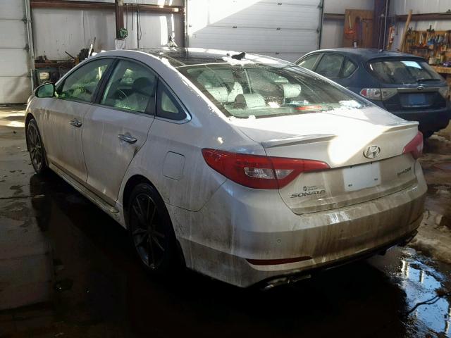 5NPE34AB4GH344092 - 2016 HYUNDAI SONATA SPO WHITE photo 3