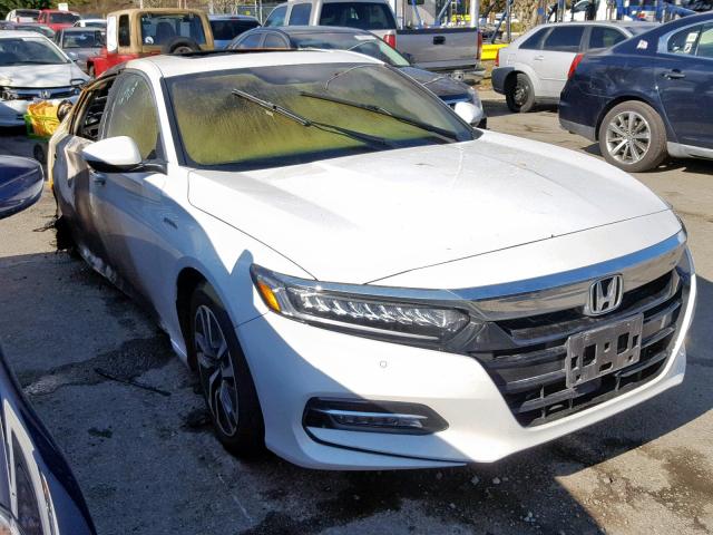 1HGCV3F92JA000469 - 2018 HONDA ACCORD HYB WHITE photo 1