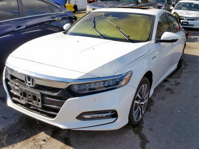 1HGCV3F92JA000469 - 2018 HONDA ACCORD HYB WHITE photo 2