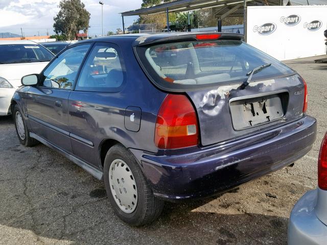 2HGEJ644XVH120444 - 1997 HONDA CIVIC DX BLUE photo 3