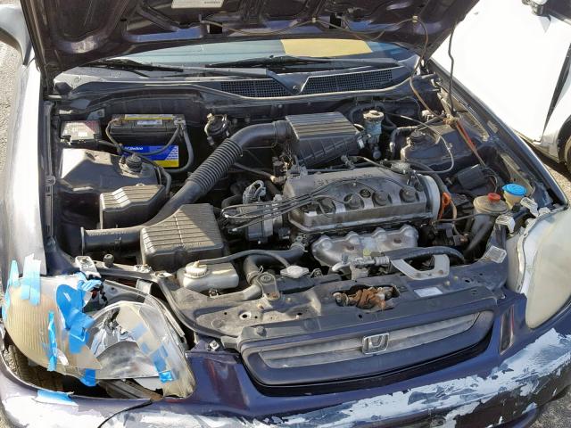 2HGEJ644XVH120444 - 1997 HONDA CIVIC DX BLUE photo 7