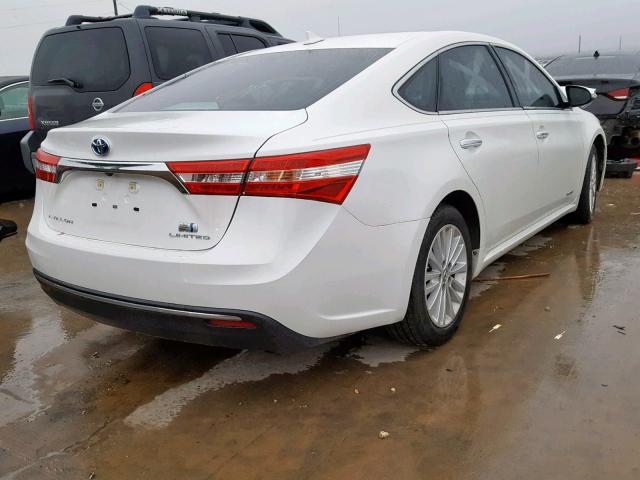 4T1BD1EB7EU029424 - 2014 TOYOTA AVALON HYB WHITE photo 4