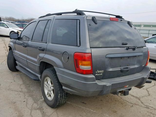 1J4GW48N82C110696 - 2002 JEEP GRAND CHER GRAY photo 3