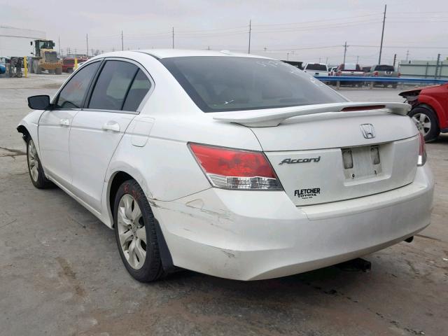 1HGCP26858A064706 - 2008 HONDA ACCORD EXL WHITE photo 3