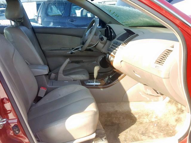 1N4BL11E15C162733 - 2005 NISSAN ALTIMA SE RED photo 5