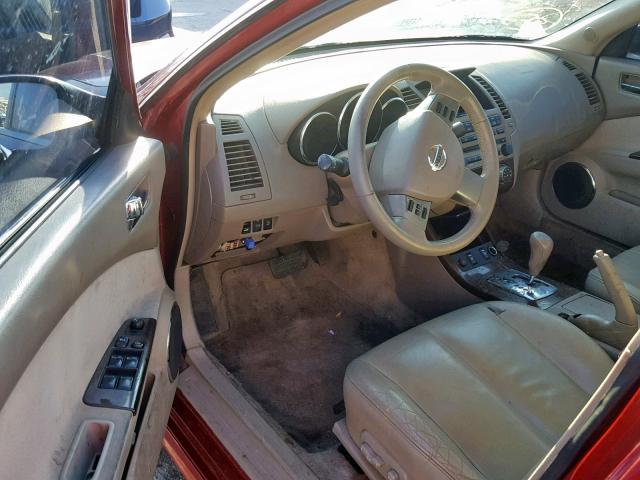 1N4BL11E15C162733 - 2005 NISSAN ALTIMA SE RED photo 9