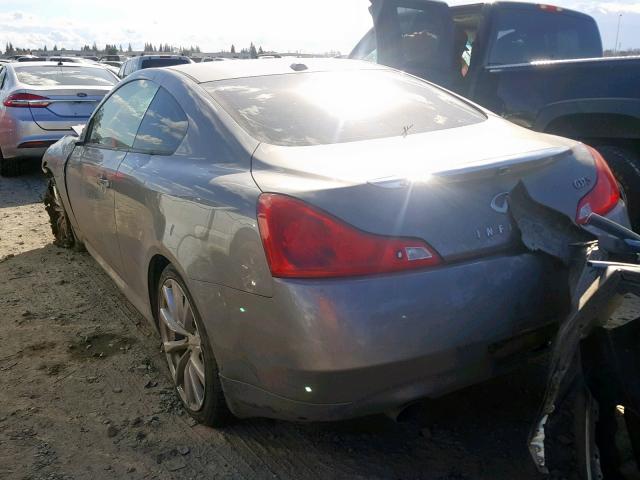 JNKCV64E58M112819 - 2008 INFINITI G37 BASE GRAY photo 3