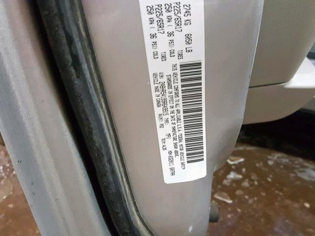 2A8HR54199R649915 - 2009 CHRYSLER TOWN & COU ვერცხლისფერი ფოტო 10