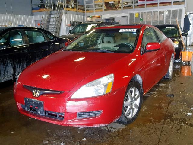 1HGCM82685A013602 - 2005 HONDA ACCORD RED photo 2