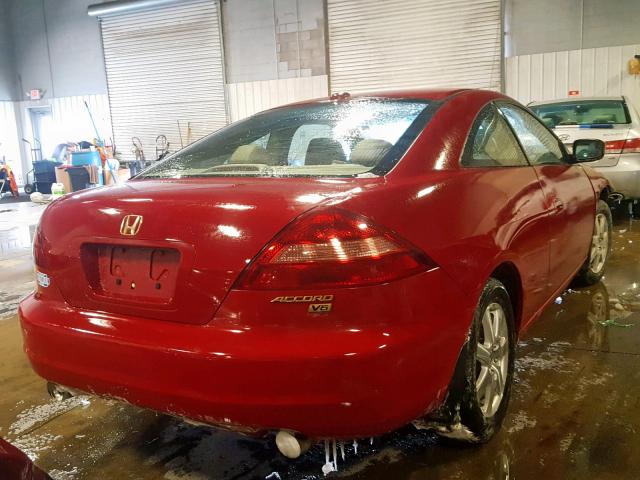 1HGCM82685A013602 - 2005 HONDA ACCORD RED photo 4