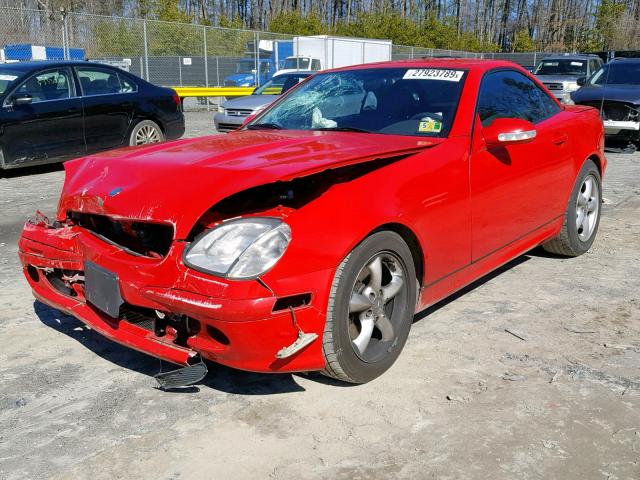 WDBKK65F63F275407 - 2003 MERCEDES-BENZ SLK 320 RED photo 2