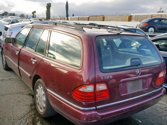 WDBJH65F8WA427781 - 1998 MERCEDES-BENZ E 320 BURGUNDY photo 3