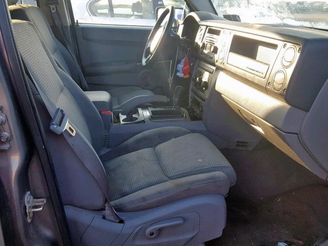 1J8HG48K57C563316 - 2007 JEEP COMMANDER CHARCOAL photo 5