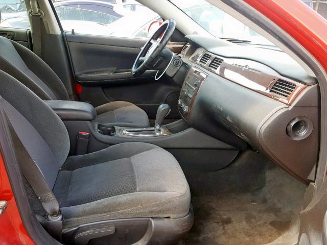 2G1WB5EK3A1253064 - 2010 CHEVROLET IMPALA LT RED photo 5