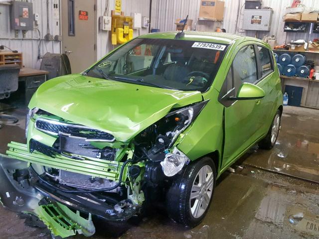 KL8CD6S9XFC730045 - 2015 CHEVROLET SPARK 1LT GREEN photo 2