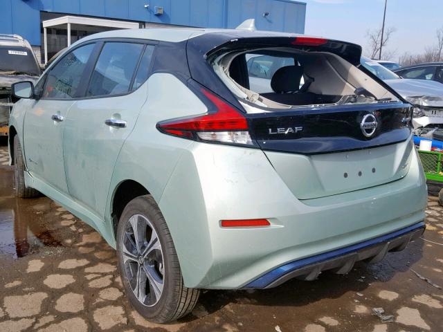 1N4AZ1CP9JC306984 - 2018 NISSAN LEAF S GREEN photo 3