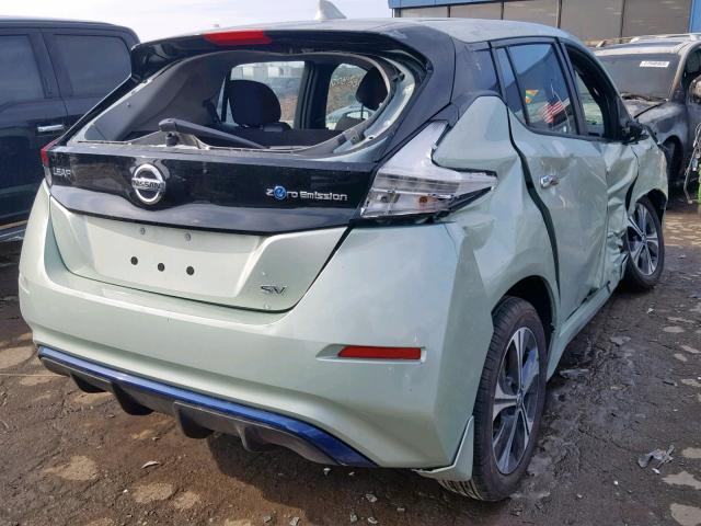 1N4AZ1CP9JC306984 - 2018 NISSAN LEAF S GREEN photo 4