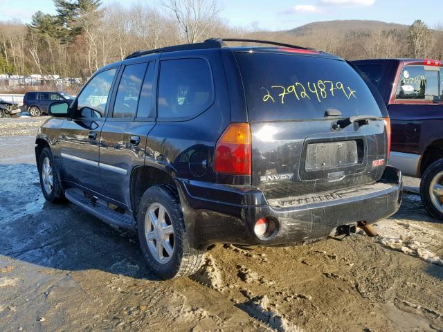 1GKDT13S272253321 - 2007 GMC ENVOY BLACK photo 3