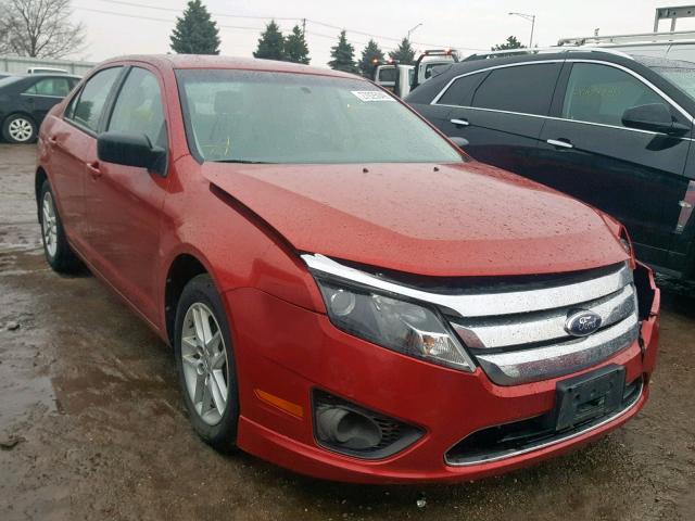 3FAHP0GA5BR316791 - 2011 FORD FUSION S RED photo 1