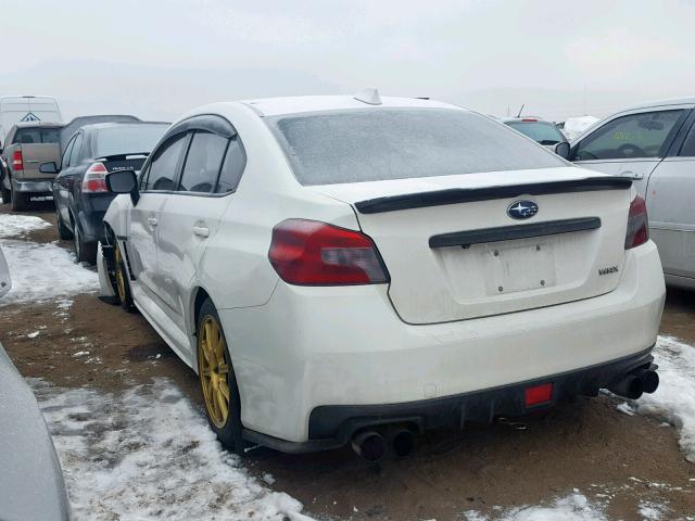 JF1VA1G62F9834865 - 2015 SUBARU WRX LIMITE WHITE photo 3