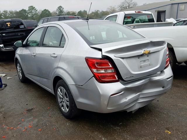 1G1JB5SH1H4151120 - 2017 CHEVROLET SONIC LS SILVER photo 3