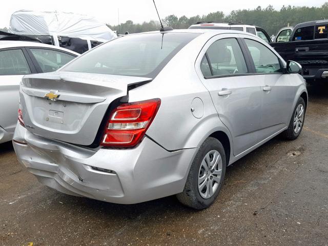 1G1JB5SH1H4151120 - 2017 CHEVROLET SONIC LS SILVER photo 4