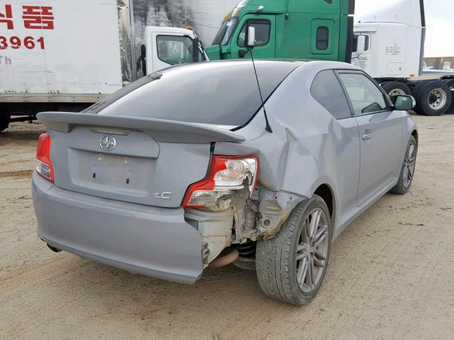 JTKJF5C70D3048992 - 2013 TOYOTA SCION TC GRAY photo 4