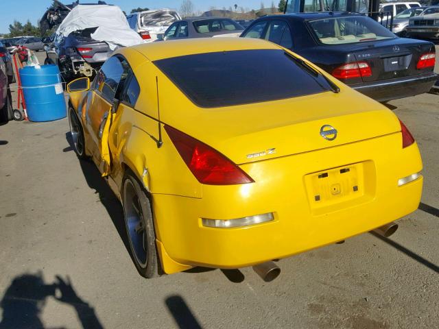 JN1AZ34EX5M654752 - 2005 NISSAN 350Z COUPE YELLOW photo 3