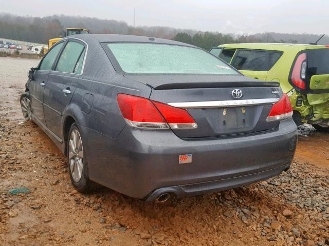 4T1BK3DB4BU383027 - 2011 TOYOTA AVALON BAS GRAY photo 3