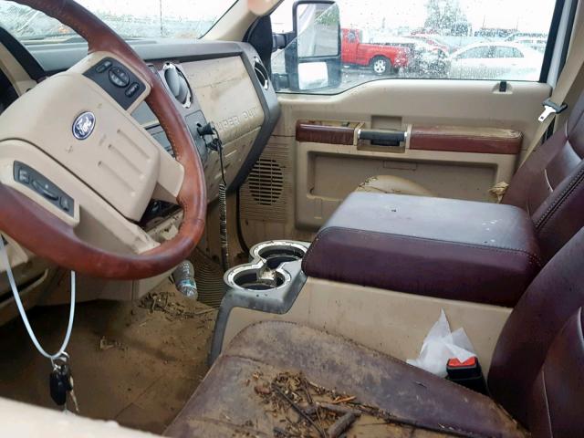 1FTWW31R18EA40870 - 2008 FORD F350 SRW S WHITE photo 9