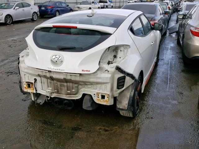 KMHTC6AE5EU207268 - 2014 HYUNDAI VELOSTER T WHITE photo 4