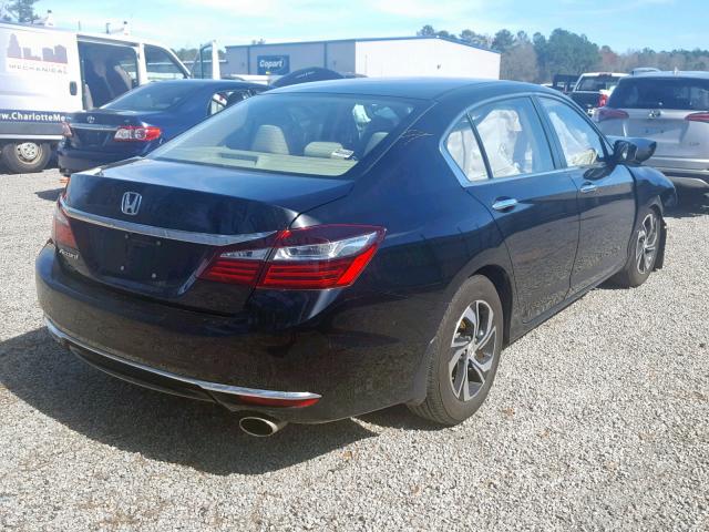 1HGCR2F39GA183923 - 2016 HONDA ACCORD LX BLACK photo 4