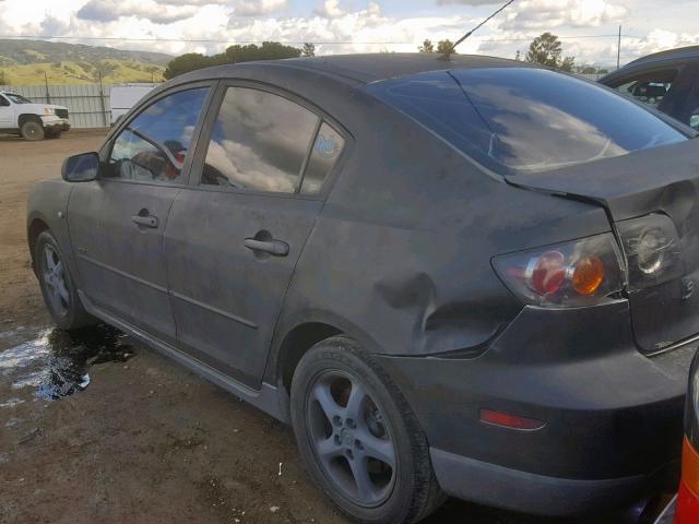 JM1BK123951254632 - 2005 MAZDA 3 S BLACK photo 3