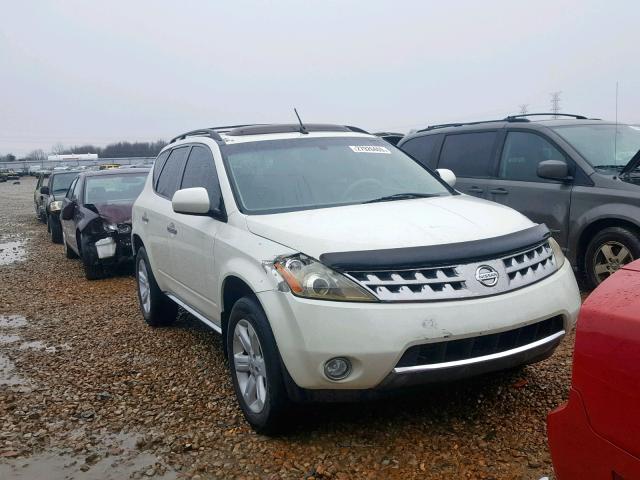 JN8AZ08W86W530052 - 2006 NISSAN MURANO SL WHITE photo 1