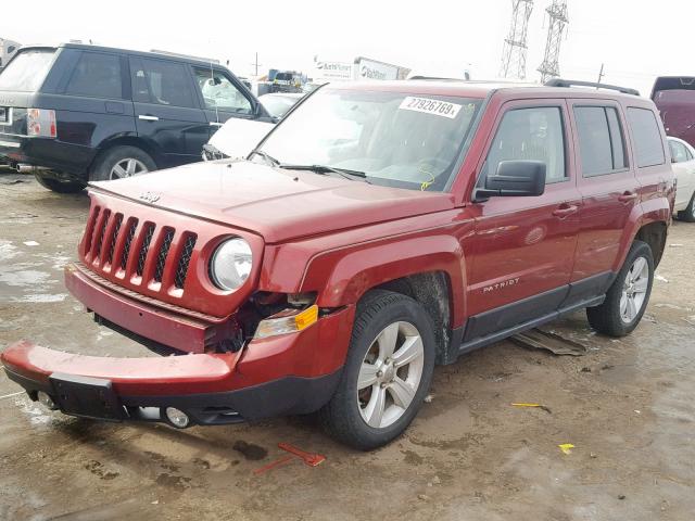 1C4NJRFB7CD548168 - 2012 JEEP PATRIOT LA RED photo 2