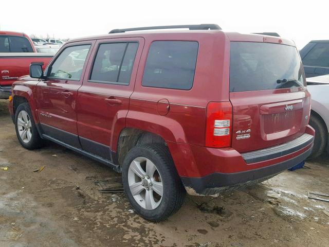 1C4NJRFB7CD548168 - 2012 JEEP PATRIOT LA RED photo 3