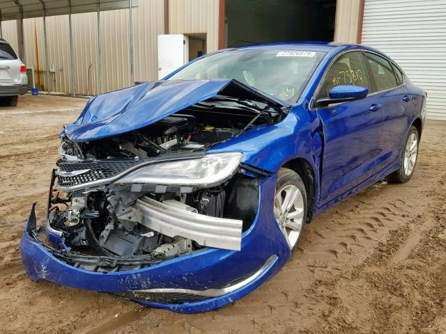 1C3CCCAB1FN611063 - 2015 CHRYSLER 200 LIMITE BLUE photo 2