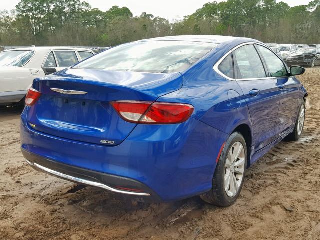 1C3CCCAB1FN611063 - 2015 CHRYSLER 200 LIMITE BLUE photo 4