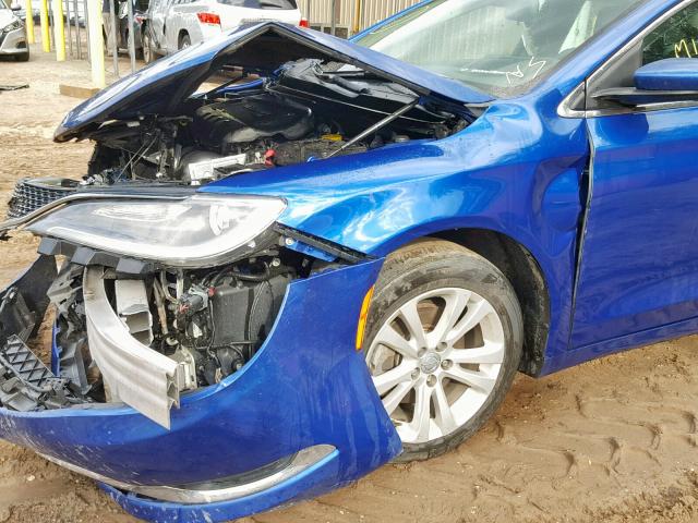 1C3CCCAB1FN611063 - 2015 CHRYSLER 200 LIMITE BLUE photo 9