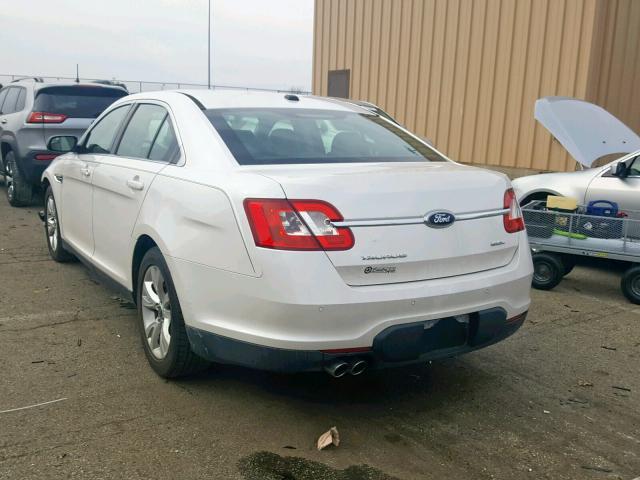 1FAHP2EW2CG100500 - 2012 FORD TAURUS SEL WHITE photo 3