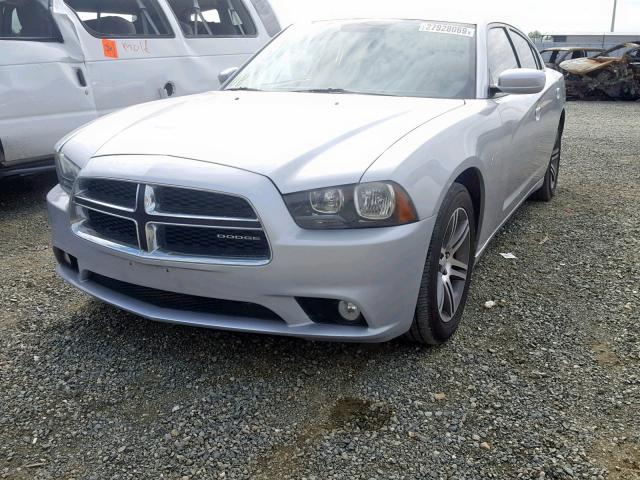 2C3CDXHG6CH181587 - 2012 DODGE CHARGER SX SILVER photo 2