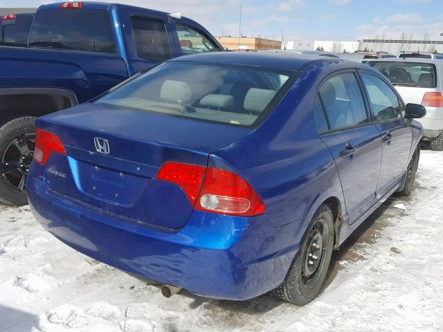 2HGFA16327H008896 - 2007 HONDA CIVIC DX BLUE photo 4