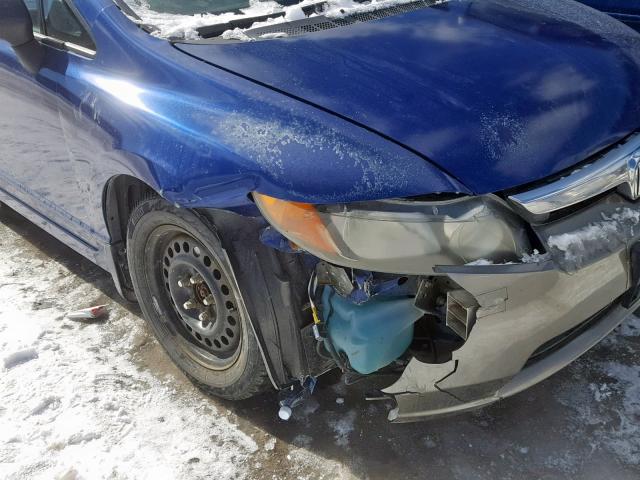 2HGFA16327H008896 - 2007 HONDA CIVIC DX BLUE photo 9