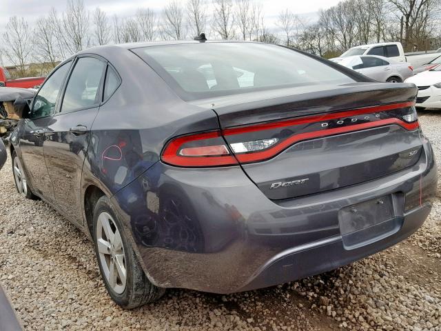 1C3CDFBB6FD310016 - 2015 DODGE DART SXT GRAY photo 3