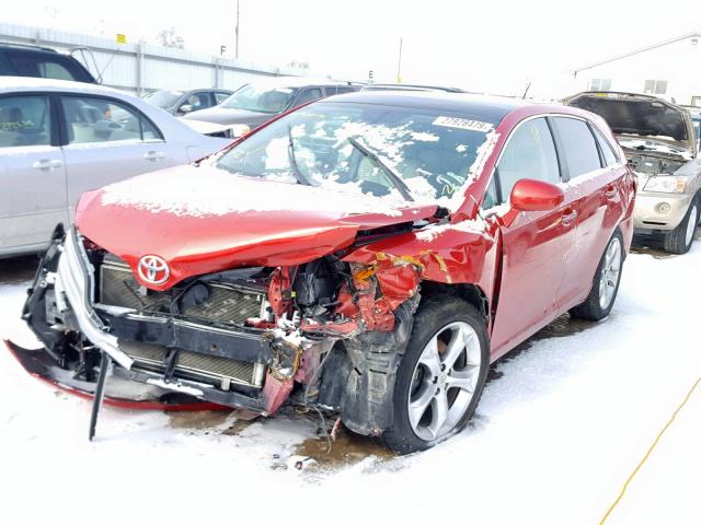 4T3BK3BB0AU041387 - 2010 TOYOTA VENZA BASE RED photo 2