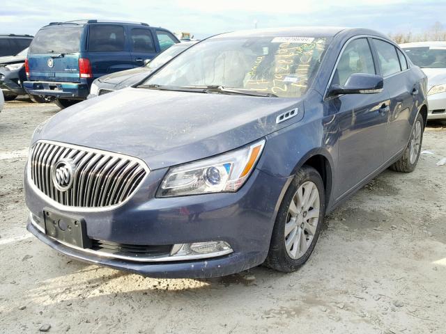 1G4GB5GR9EF251156 - 2014 BUICK LACROSSE BLUE photo 2