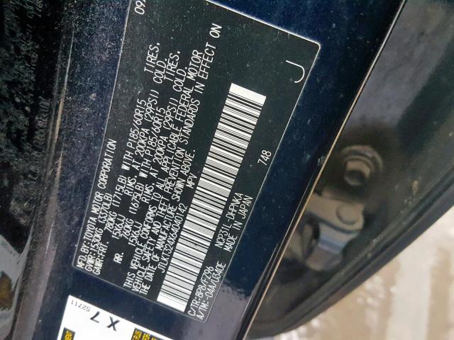 JTLKT324X64040142 - 2006 TOYOTA SCION XB Көк фото 10