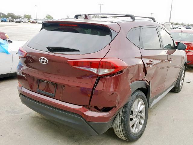 KM8J33A47HU412902 - 2017 HYUNDAI TUCSON LIM RED photo 4